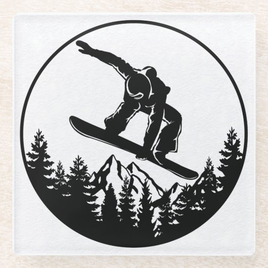 Snowboarden Untersetzer (Vorderseite)