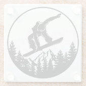 Snowboarden Untersetzer (Rückseite)