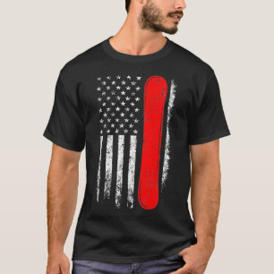 Snowboarden USA Flag Patriotism Snowboarder Frees T-Shirt