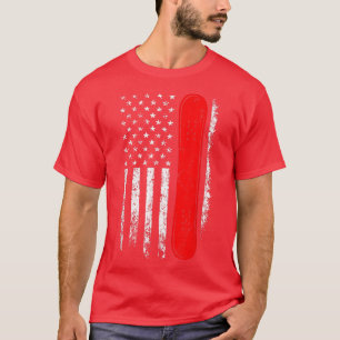 Snowboarden USA Flag Patriotism Snowboarder Frees T-Shirt