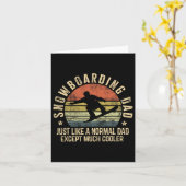 Snowboarden Vater wie normaler Vater viel Cooler Karte (Gelbe Blume)