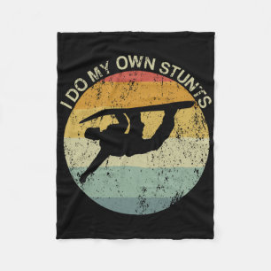 Snowboarden Verletzung Snowboard I Do my own Stunt Fleecedecke