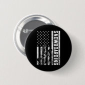 Snowboarden Vintag Snowboarder Usa Flag Amerika Button (Vorne & Hinten)