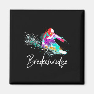 Snowboarden Vintage Breckenridge Colorado Tee Magnet