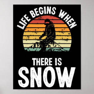 Snowboarden Vintage Schneeschuhpiste Retro Snowboa Poster