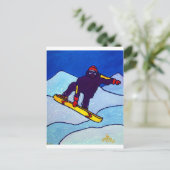 Snowboarden von Piliero Postkarte (Stehend Vorderseite)