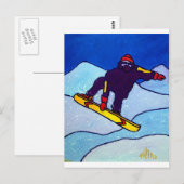 Snowboarden von Piliero Postkarte (Vorne/Hinten)