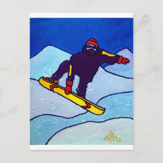 Snowboarden von Piliero Postkarte