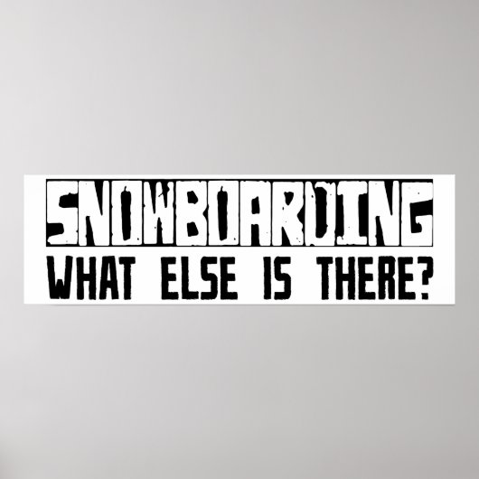 Snowboarden Was gibt es sonst noch? Poster (Vorne)