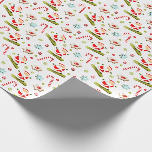 Snowboarden Weihnachtsgeschenk Geschenkpapier (Ecke)