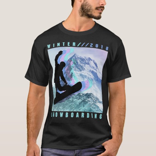 Snowboarden Winter 2018 Premium T-Shirt (Vorderseite)