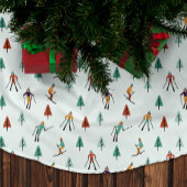 Snowboarden Winter Skifahren Weihnachten Vibe Patt Polyester Weihnachtsbaumdecke