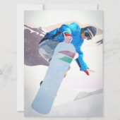 Snowboarden Winter Sport_ Flat Card (Vorderseite)