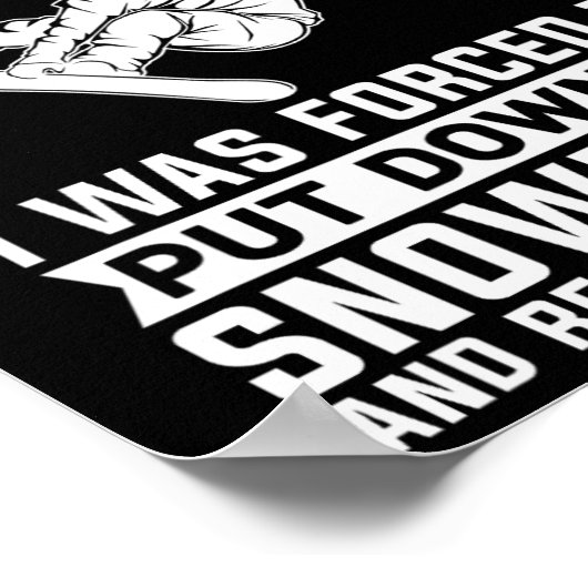 Snowboarden Wintersport - Snowboard Snowboarder Poster (Ecke)