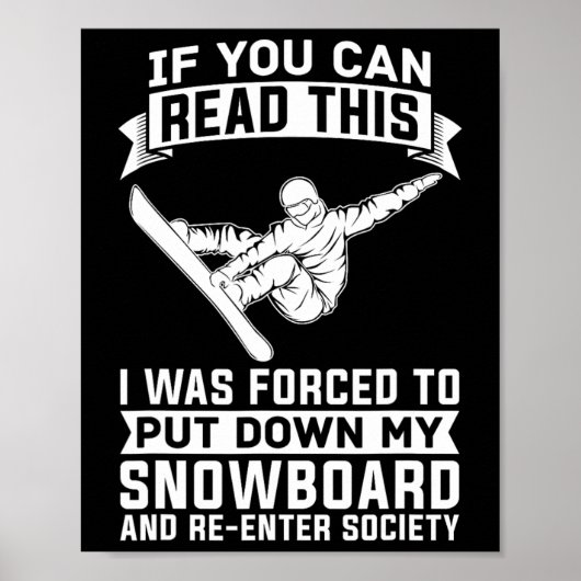 Snowboarden Wintersport - Snowboard Snowboarder Poster (Vorne)