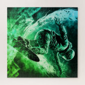 Snowboarden Wintersportgebirge Puzzle (Horizontal)