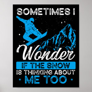 Snowboarden Wintersportpiste Skifahren Snowboarden Poster