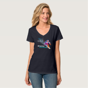 Snowboarden Women's V-Neck T-Shirt
