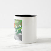 Snowboarden Zweifarbige Tasse (Mittel)
