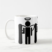 Snowboardengel Kaffeetasse (Links)