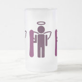 Snowboardengel Mattglas Bierglas (Mittel)