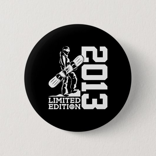 Snowboarder 12. Geburtstag Snowboard 2013 Snowboar Button (Vorderseite)