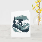 Snowboarder 2 karte (Gelbe Blume)