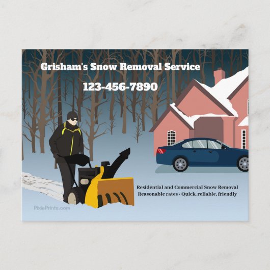 Snowboarder-Abholservice-Postkarte Postkarte (Vorderseite)