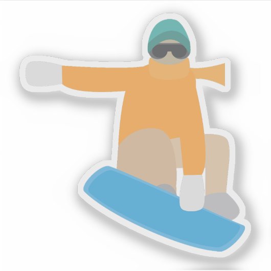 Snowboarder Aufkleber (Vorderseite)