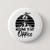 Snowboarder Berge | Snowboard-Apres-Ski-Geschenke Button (Vorderseite)