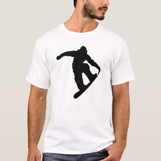 Snowboarder Black Silhouette T - Shirt (Vorderseite)