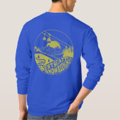 Snowboarder Blau T-Shirt (Rückseite)