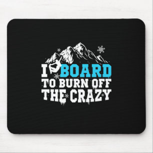 Snowboarder Board zum Abbrennen des verrückten Mousepad