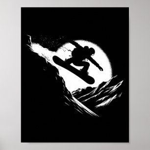 Snowboarder Cliff Snowboarden Snowboard Poster