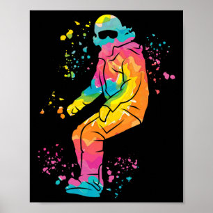 Snowboarder Colorful Snowboard Snowboarden 19 Poster