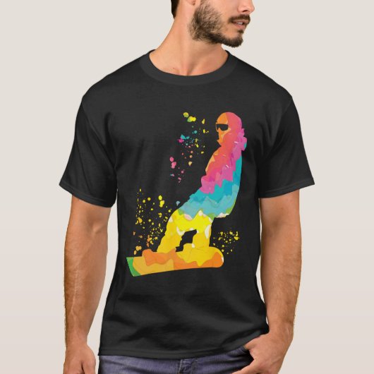 Snowboarder Colorful Snowboard Snowboarden 30 T-Shirt (Vorderseite)