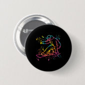 Snowboarder Colorful Snowboard Snowboarden 33 Button (Vorne & Hinten)