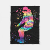 Snowboarder Colorful Snowboard Snowboarden 35 Fleecedecke (Vorderseite)