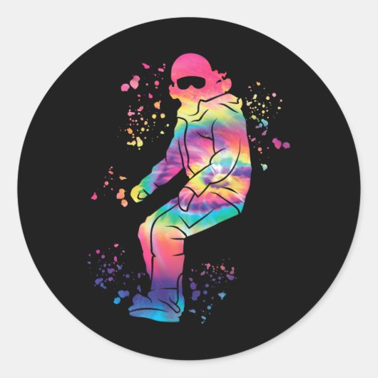 Snowboarder Colorful Snowboard Snowboarden 35 Runder Aufkleber (Vorderseite)