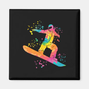 Snowboarder Colorful Snowboard Snowboarden 44 Magnet
