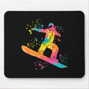 Snowboarder Colorful Snowboard Snowboarden 44 Mousepad