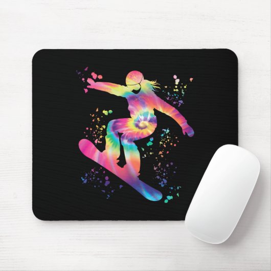 Snowboarder Colorful Snowboard Snowboarden Mousepad (Mit Mouse)