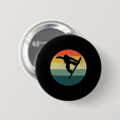 Snowboarder Damen Snowboard für Männer Button (Vorne & Hinten)