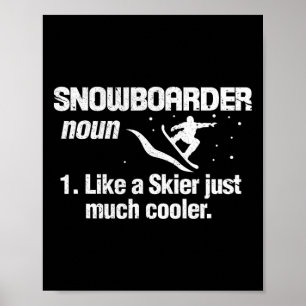 Snowboarder Definition bedeutet Snowboarden Snowbo Poster