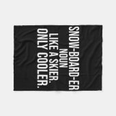 Snowboarder Definition Dictionary Funny Snowboard Fleecedecke (Vorderseite (Horizontal))