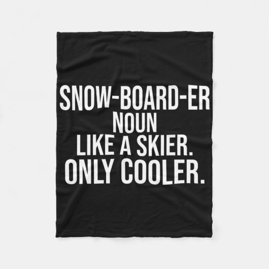 Snowboarder Definition Dictionary Funny Snowboard Fleecedecke (Vorderseite)