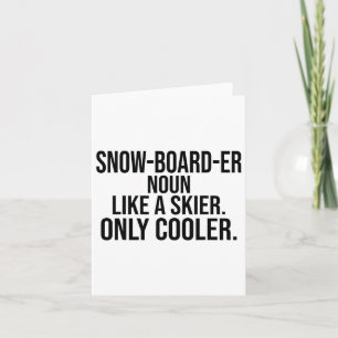 Snowboarder Definition Dictionary Funny Snowboard Karte