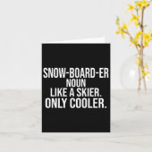 Snowboarder Definition Dictionary Funny Snowboard Karte (Gelbe Blume)