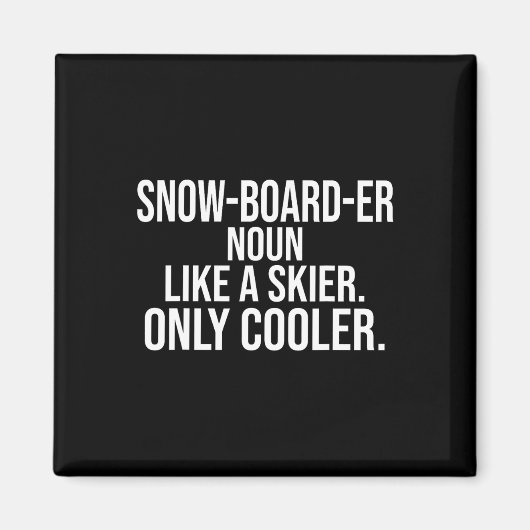 Snowboarder Definition Dictionary Funny Snowboard Magnet (Vorne)