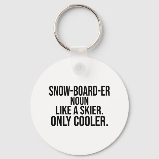 Snowboarder Definition Dictionary Funny Snowboard Schlüsselanhänger (Vorderseite)